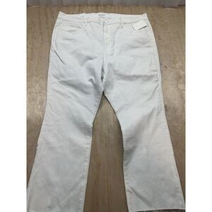 Good American Jeans Womens 24 Plus White GOOD Legs Straight Raw Edge High Rise